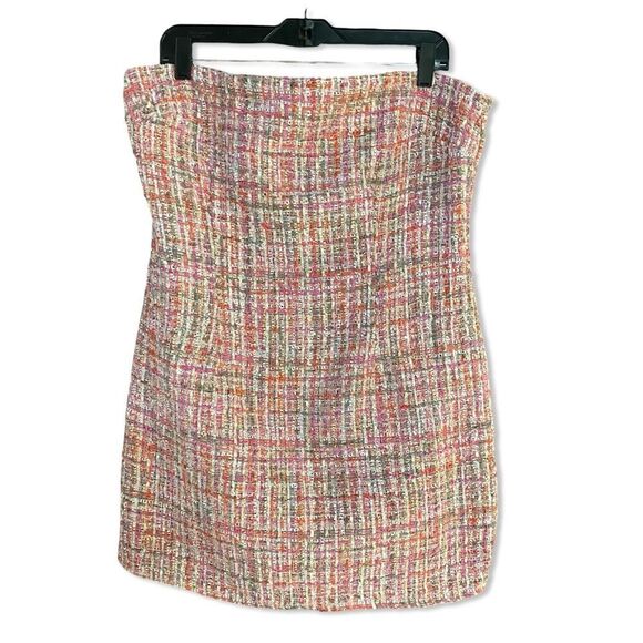 NWT Superdown nanea strapless dress mini tweed woven Revolve XXS - Picture 6 of 10